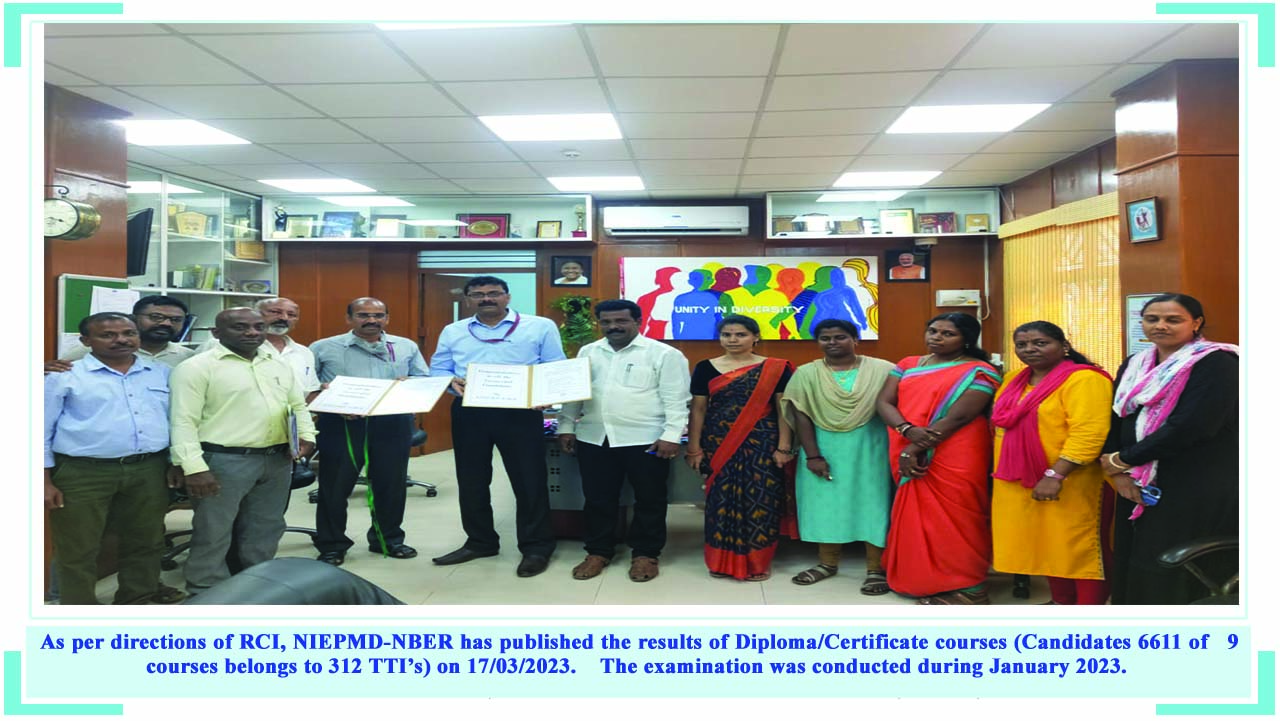 Commencement of 4th day Examinations for January 2023, Diploma in Special education course @ Vijayawada.  Visit by Shri. K Maruthi Krishna Goud, RCI - ZONAL CHIEF COORDINATOR, Exam Center Code: EXAP15