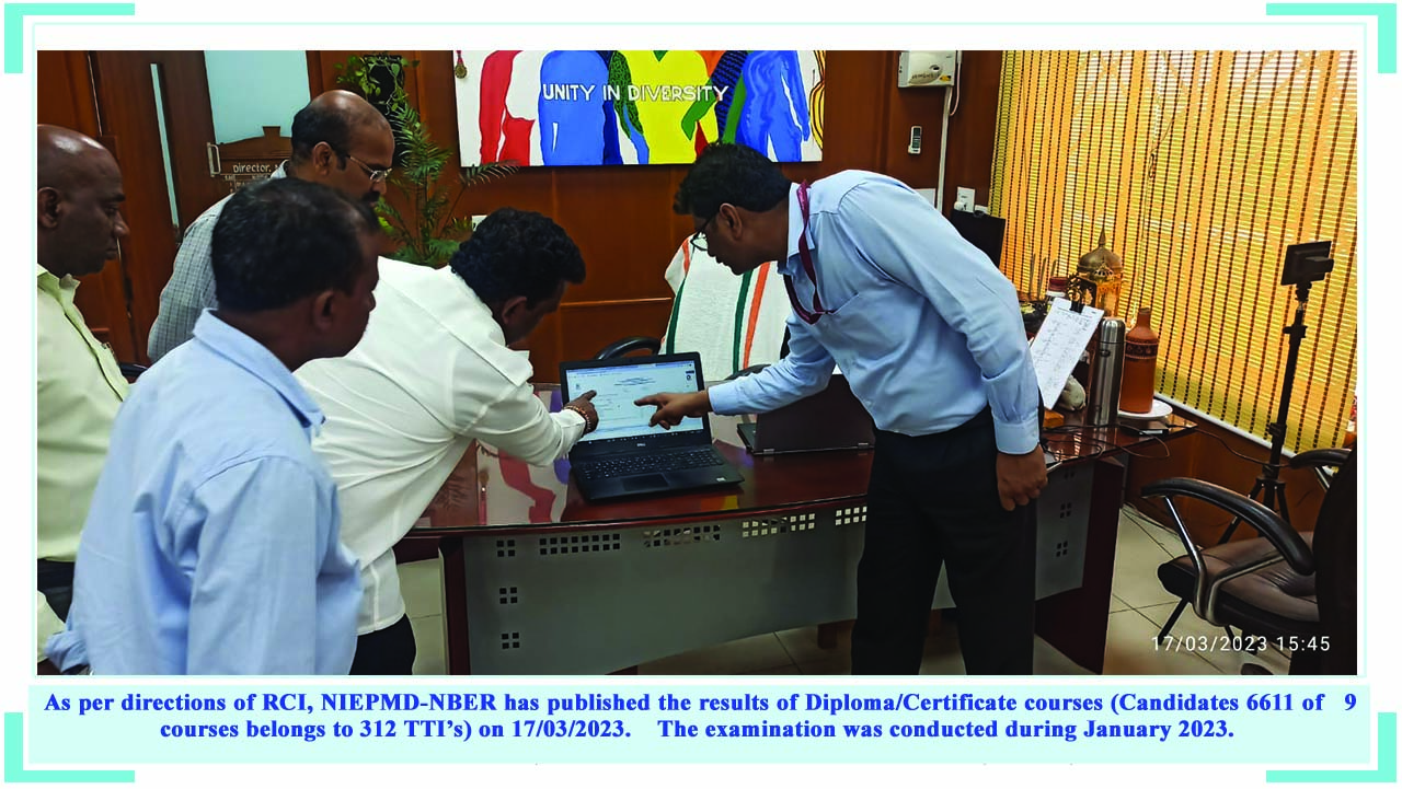 Commencement of 4th day Examinations for January 2023, Diploma in Special education course @ Vijayawada.  Visit by Shri. K Maruthi Krishna Goud, RCI - ZONAL CHIEF COORDINATOR, Exam Center Code: EXAP15